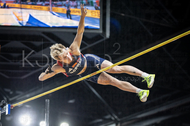 World Athletics Indoor Championships Kujawy Pomorze 26, 21.03.2026 | TORUN, POLAND - MARCH 21:  Sondre GUTTORMSEN (NOR) competing in the men's pole vault during the World Athletics Indoor Championships Kujawy Pomorze 26 on day 2 / session 2 at Kujawsko-Pomorska Arena Torun on March 21, 2026 in Torun, Poland. 
