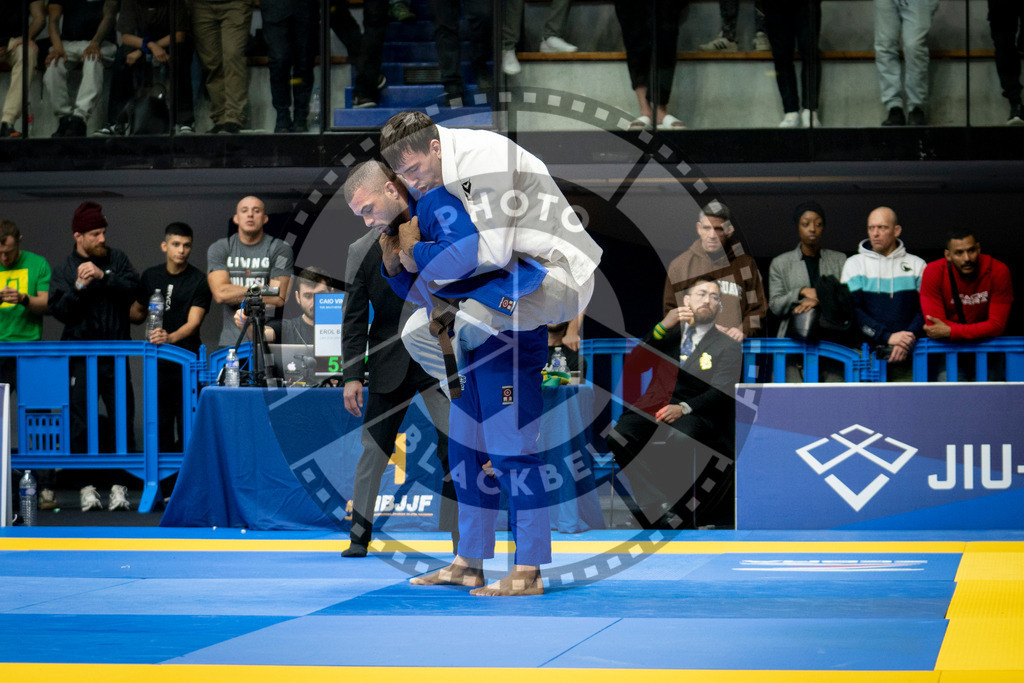 20240124PBB01643 | Fighters compete during the second day of the IBJJF European Championship in Paris, France, on January 24, 2024.