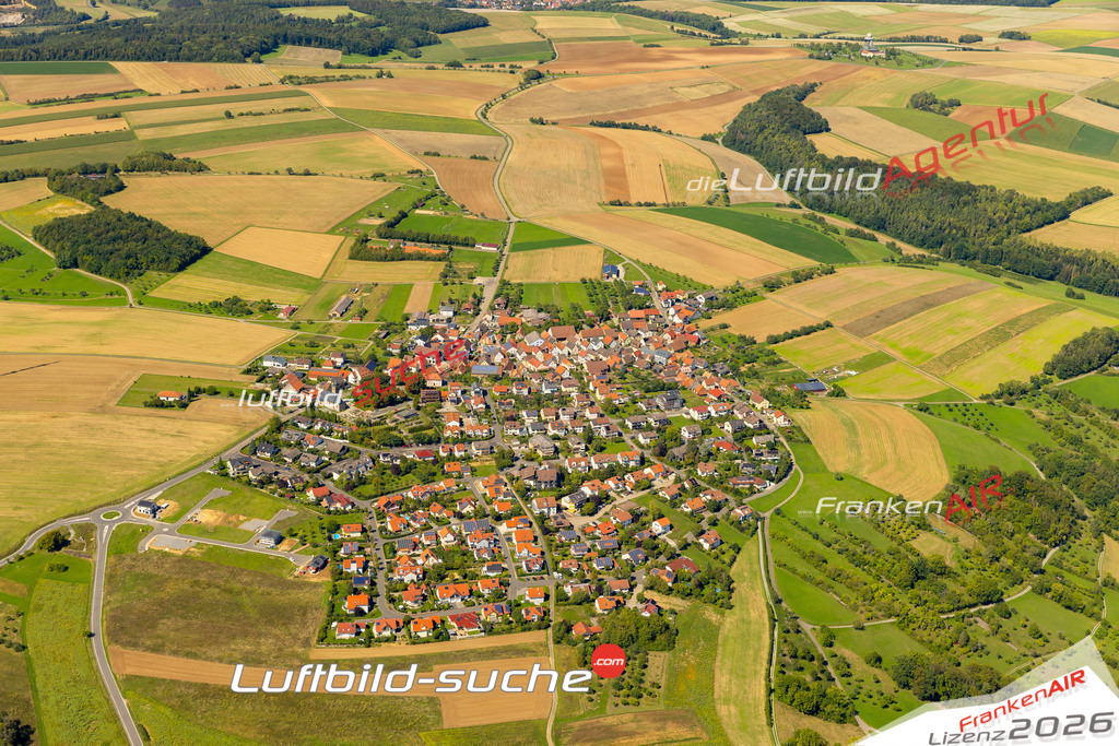 Das Luftbild zeigt : Löffelstelzen Bad Mergentheim - Die Luftaufnahme wurde 2023 vom UL-Flugzeug aus erstellt ( keine Drohne ) - Hochauflösende Luftaufnahme - Für grossformatige Ausdrucke geeignet. Die Geschenkidee !Mit Lizenz und Bildrechte bestellbar
