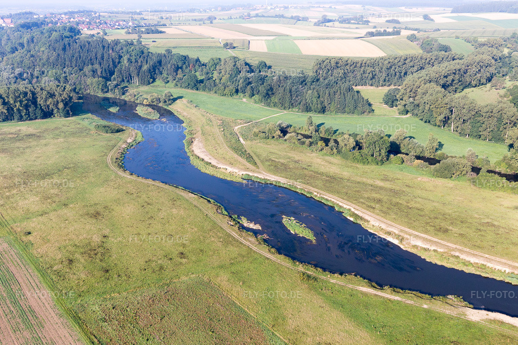 Luftbild: Verlauf der Donau im Ortsteil Hundersingen in Herbertingen im Bundesland Baden-Württemberg in Deutschland. Foto: IMG_094146.jpg vom 27.08.2016 durch Werner Riehm/FLY-FOTO.de