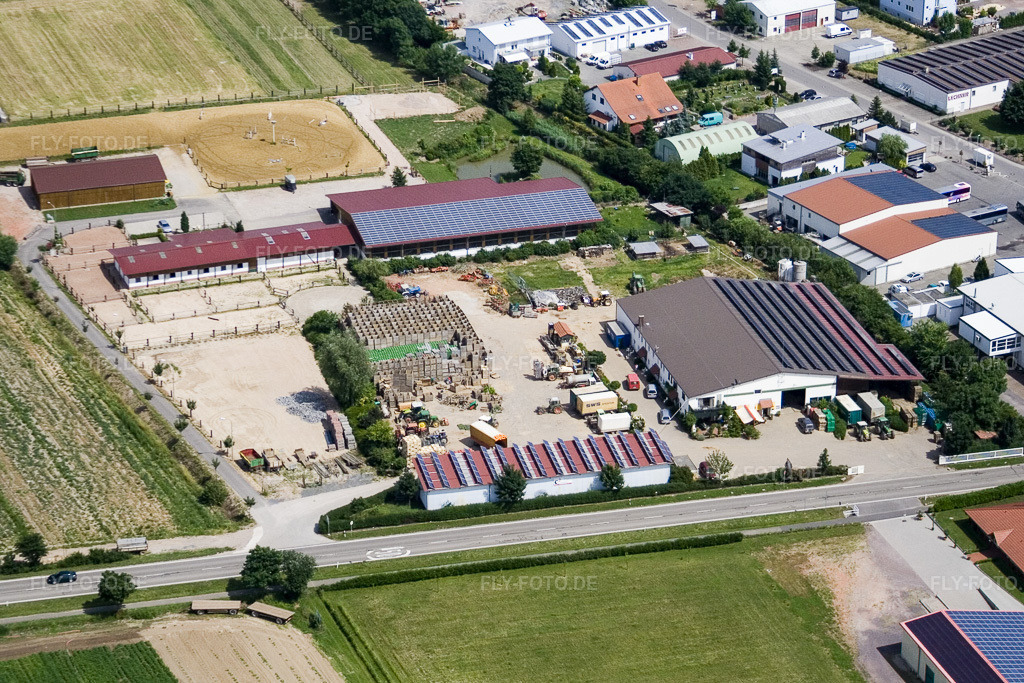 Luftbild: Industriegebiet Am Kleinwald, Drei Eichen Hof in Herxheim bei Landau im Bundesland Rheinland-Pfalz in Deutschland. Foto: IMG_11295.jpg vom 14.06.2008 durch Werner Riehm/FLY-FOTO.de