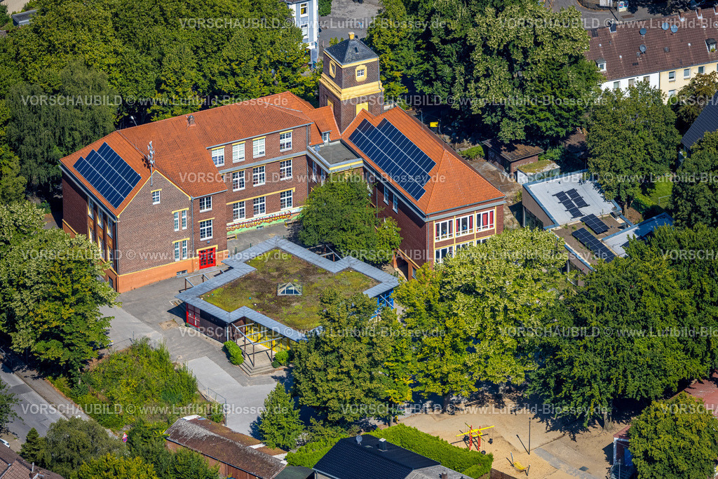 Gladbeck250800163 | Luftbild, Regenbogenschule Grundschule mit Turm, Neubau Anbau Erweiterung, Zweckel, Gladbeck, Ruhrgebiet, Nordrhein-Westfalen, Deutschland