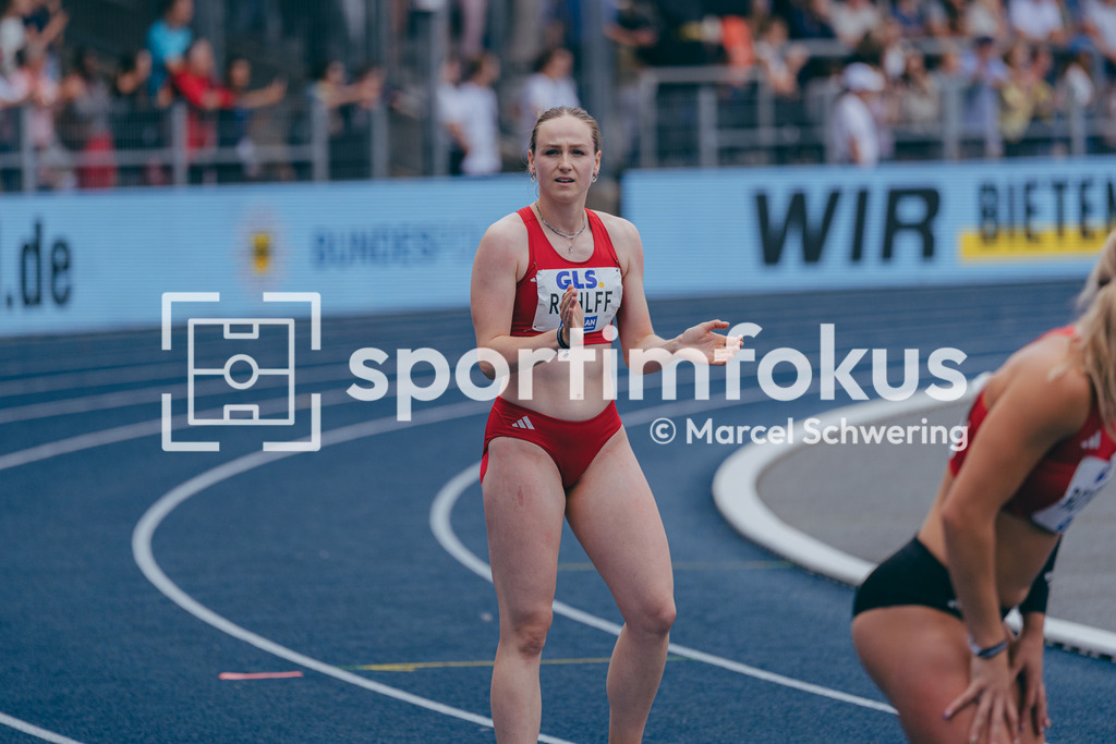 Deutsche Meisterschaften der Frauen und Männer 2026 | Annike Rohlff, Kieler TB, 4x100-Meter-Staffel, Deutsche Meisterschaften der Frauen und Männer 2026, Lohrheidestadion Bochum-Wattenscheid, 26.07.2026. Foto: Marcel Schwering / sportimfokus - Realisiert mit Pictrs.com