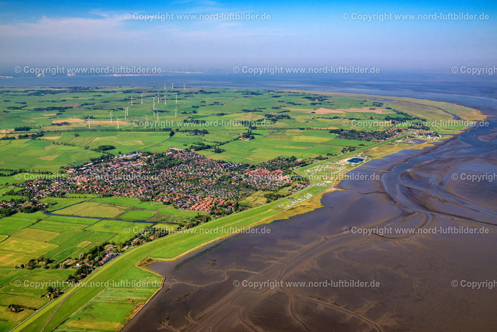 Burhave_ELS_9275050924 | BUTJADINGEN 05.09.2024 Ortsansicht an der Meeres-Küste " Burhave " in Butjadingen im Bundesland Niedersachsen, Deutschland. // Townscape on the seacoast " Burhave " in Butjadingen in the state Lower Saxony, Germany. Foto: Martin Elsen