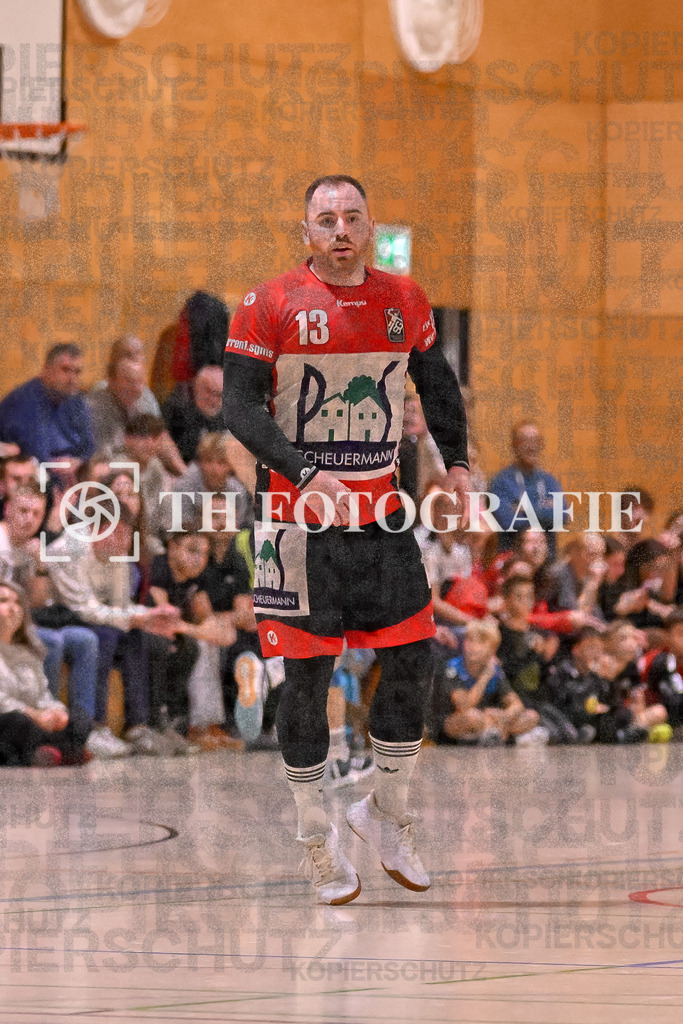 GER, SG Maulburg/Steinen - HSG Dreiland, Handball, Landesliga Suedbaden, 4. Spieltag, Saison 2024/2025, 12.10.2024 | Andre Leuchtmann (SG Maulburg/Steinen, #13)GER, SG Maulburg/Steinen - HSG Dreiland, Handball, Landesliga Suedbaden, 4. Spieltag, Saison 2024/2025, 12.10.2024Foto: TH Fotografie/Thomas Hess