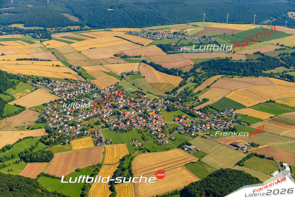 Schrägluftbild  Ausbach  Hohenroda - Das Luftbild wurde 2025 vom UL-Flugzeug heraus erstellt (ohne Drohne- keine Drohnenaufnahme ) - Hochauflösende Luftaufnahme -Nicht vergleichbar mit Google Maps oder Satelittenbilder- Die Geschenkidee !Mit Lizenz und Bildrechte bestellbar