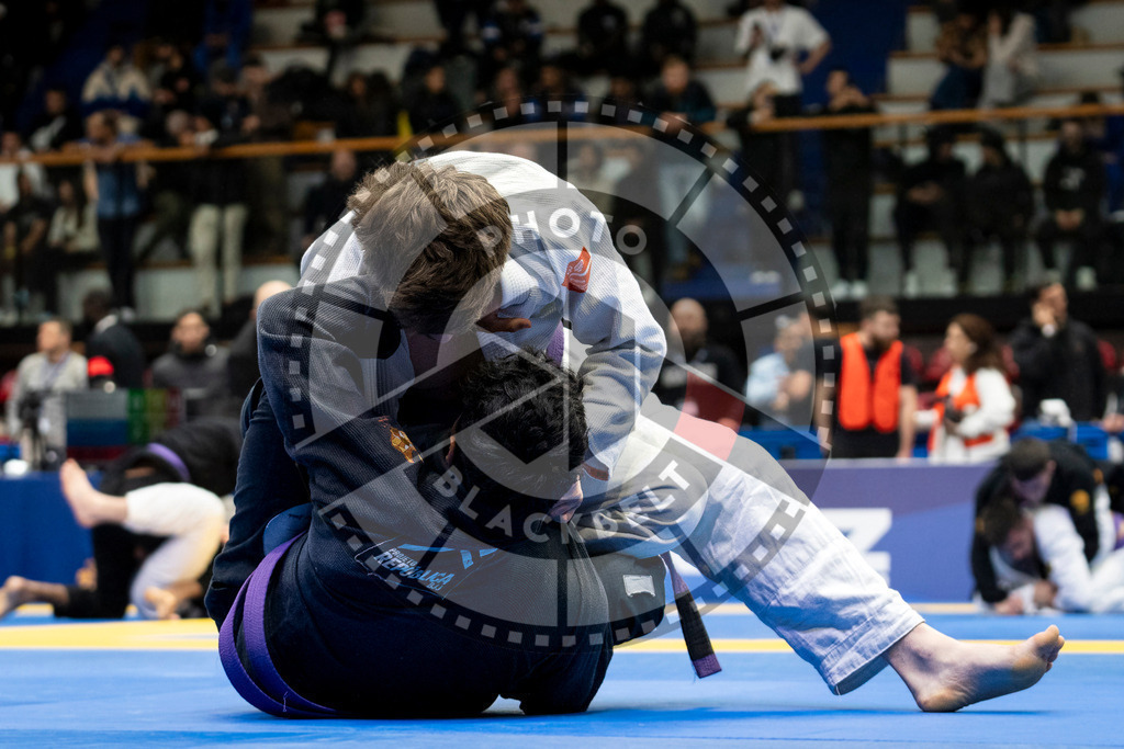 20240123PBB00337 | Fighters compete during the second day of the IBJJF European Championship in Paris, France, on January 23, 2024.