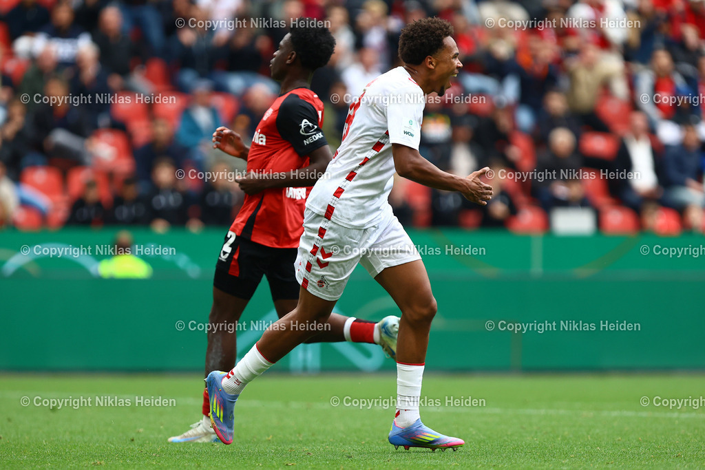 NH_Bayer04LeverkusenU19_1FCKölnU19_U19DFBNachwuchsliga_18052025 | #9 Youssoupha Niang (1. FC Köln U19) bejubelt seinen Treffer zum 2:2.Fußball I Junioren I U19 DFB-Nachwuchsliga I Saison 2024-2025 I Deutsche Meisterschaft U19, Finale I Bayer 04 Leverkusen U19 - 1. FC Köln U19 I 18.05.2025 I BayArena