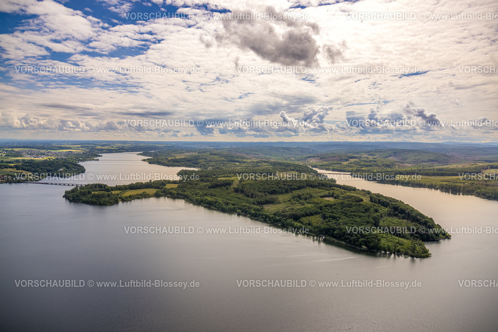 Moehnesee220600783 | Luftbild, Wolken über dem Möhnesee, Delecke, Möhnesee, Sauerland, Nordrhein-Westfalen, Deutschland