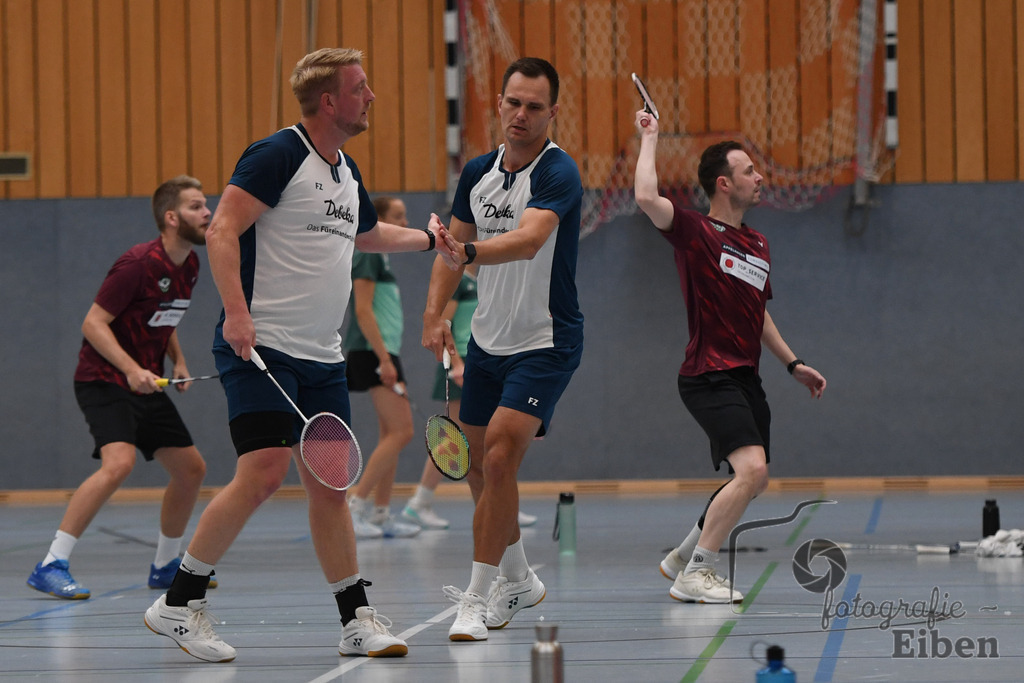 Badminton TV Metjendorf | Herren Doppel, Frank Juchim und Tim Struckenschneider; Badminton TV Metjendorf am 26.10.2025 in Metjendorf (Sporthalle Auf dem Kamp); Photo: Philip Eiben 2025 - Realisiert mit Pictrs.com