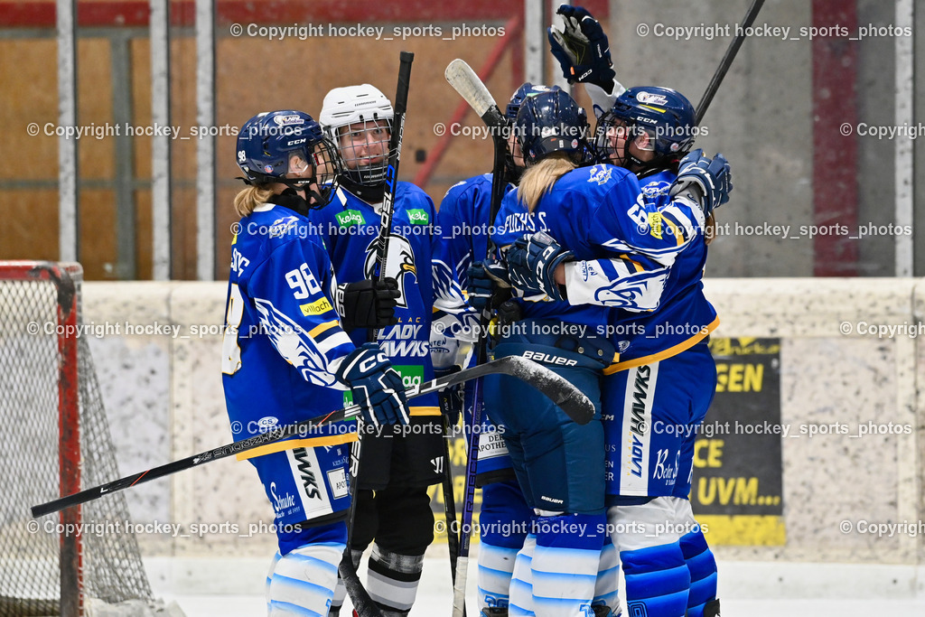 Wildcats Paternion vs. Lady Hawks  | Jubel Lady Hawks Mannschaft, #8 Pack Lara LADY HAWKS, Wildcats Paternion vs. Lady Hawks , Wildcats Paternion vs. Lady Hawks  am 27.01.2025 in Spittal an der Drau (Eissportzentrum Spittal), Austria, (Photo by Bernd Stefan)