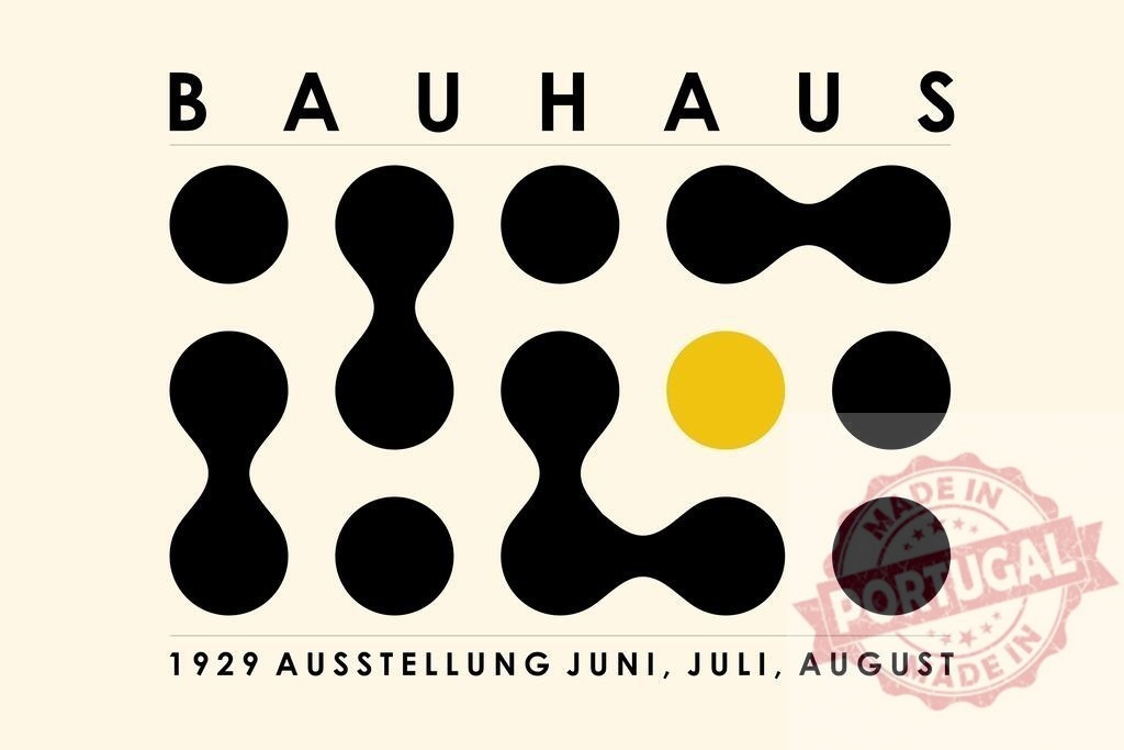 Bauhaus exhibition poster from 1929 displaying minimalist abstract design | Bauhaus 1929 exhibition poster featuring abstract shapes and a minimalist aesthetic - Realisiert mit Pictrs.com