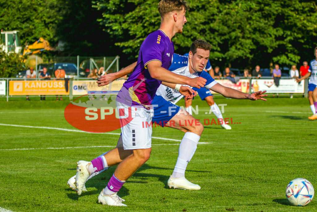 Austria Klagenfurt Amateure - SK Treibach 1-1, Kärntner Liga 2. Runde | Hanno Wachernig (SK Treibach #14) Austria Klagenfurt Amateure - SK Treibach 1-1 am 08.08.2023 in Brückl
(Sportplatz), Austria, (Photo by Ernst Krawagner sport-fan.at) - Realisiert mit Pictrs.com