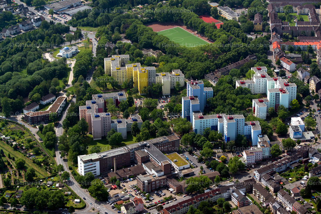 3805244 | St. Josefs-Hospital und Wohnblocks am Clarenberg, Dortmund