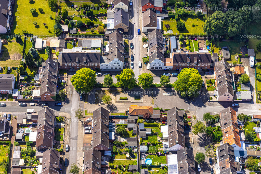Hamm240705864 | Luftbild, Tondernplatz und Wohngebiet, Bockum-Hövel, Hamm, Ruhrgebiet, Nordrhein-Westfalen, Deutschland