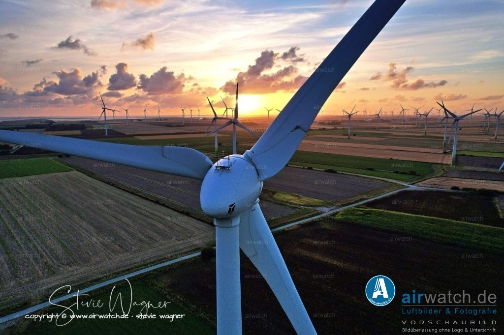 Windpark Breklumer-Koog | Luftbild, Windenergieanlagen, Enercon, Windpark Breklumer Koog