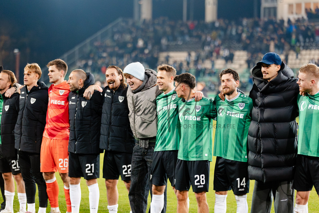 2. Bundesliga, Saison 2025/26, 15. Spieltag: SC Preußen Münster - Hannover 96 | Münster, 05.12.2025: 2. Bundesliga, 15. Spieltag, SC Preußen Münster gegen Hannover 96 im LVM-Preußenstadion in Münster. Foto: sportfotografie.ms | Markus Paletta - Realisiert mit Pictrs.com