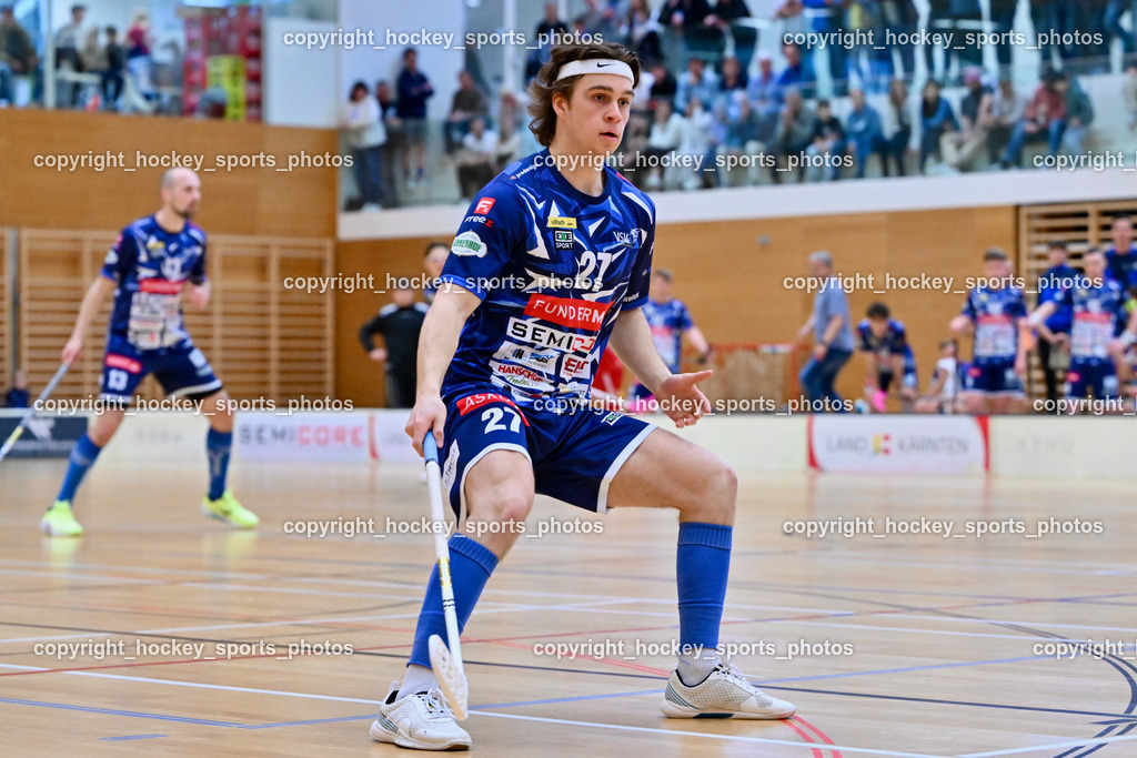 VSV Unihockye vs. KAC Floorball | #27 Lukas Florianschitz VSV Unihockey, VSV Unihockye vs. KAC Floorball, VSV Unihockye vs. KAC Floorball am 13.04.2025 in Villach (Ballspielhalle St. Martin), Austria, (Photo by Bernd Stefan)