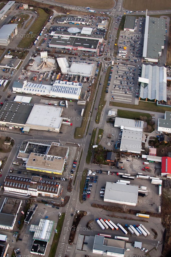 Luftbild: Kammerfortstr in Bruchsal im Bundesland Baden-Württemberg in Deutschland. Foto: IMG_24647.jpg vom 27.02.2010 durch Werner Riehm/FLY-FOTO.de
