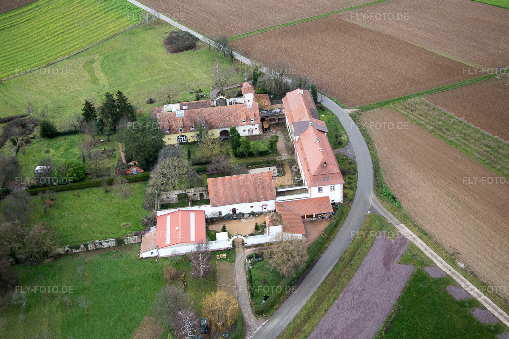 Luftbild: Werkstatt für betreutes Wohnen Werkstatt für verborgene Talente gemeinnützige GmbH im Haftelhof in Schweighofen im Bundesland Rheinland-Pfalz in Deutschland. Foto: IMG_085811.jpg vom 08.01.2016 durch Werner Riehm/FLY-FOTO.de