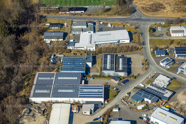 Wenden250307364Huensborn | Luftbild, Gewerbegebiet Am Daßenborn,  Hünsborn, Wenden, Sauerland, Nordrhein-Westfalen, Deutschland