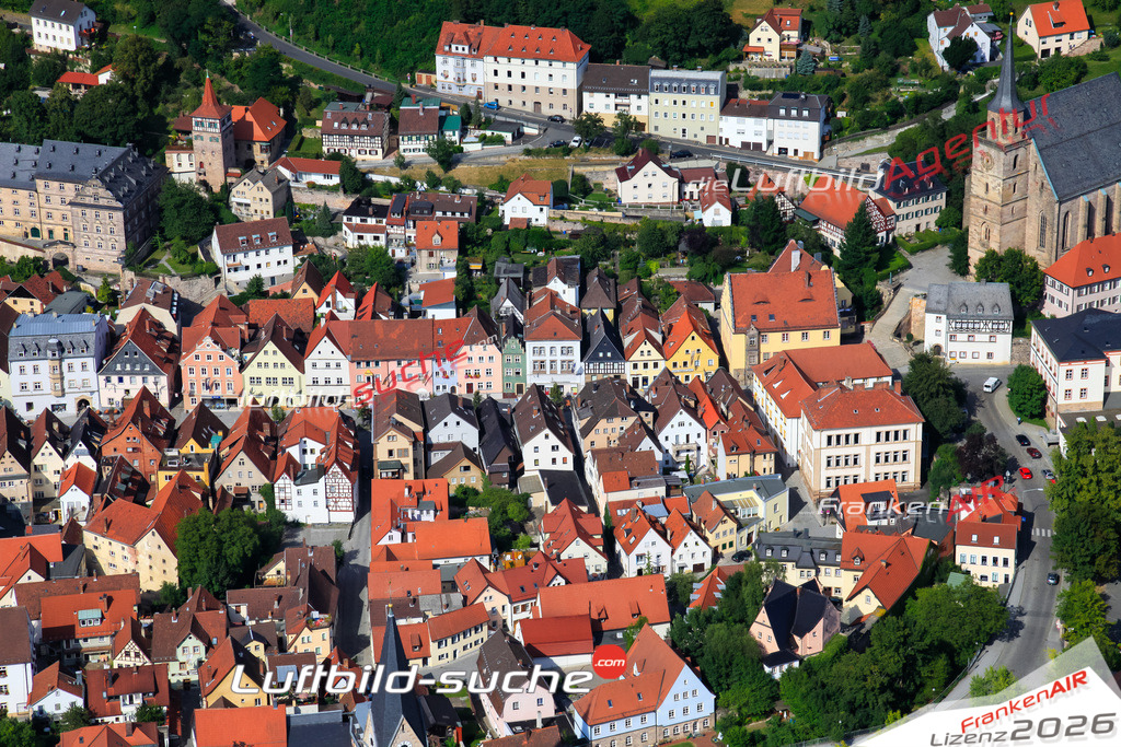 Luftbild von Obere-stadt Kulmbach - Luftaufnahme wurde 2009 von https://frankenair.de mittels Flugzeug (keine Drohne) erstellt - die Geschenkidee