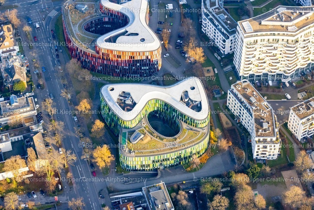 Luftbilder Köln-7906 | Luftbildfotografie Verwaltungsgebäude und Bürokomplex " Cologne Oval Offices " in Köln im Bundesland Nordrhein-Westfalen, Deutschland - Realisiert mit Pictrs.com