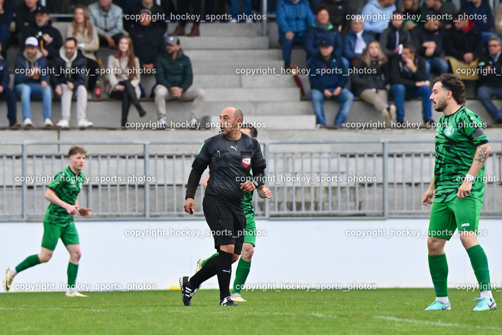 SC Landskron vs. SV St. Jakob  | Edin Avdic Referee, #10 Nemanja Lukic SC Landskron, SC Landskron vs. SV St. Jakob , SC Landskron vs. SV St. Jakob  am 16.05.2024 in Villach (Sportpark Landskron), Austria, (Photo by Bernd Stefan)