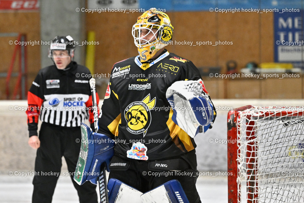 EC MET PHOTOVOLTAIK HORNETS SPITTAL vs. EV ZELTWEG MURTAL LIONS | #35 Egger Luca EC Hornets Spittal, EC MET PHOTOVOLTAIK HORNETS SPITTAL vs. EV ZELTWEG MURTAL LIONS, EC MET PHOTOVOLTAIK HORNETS SPITTAL vs. EV ZELTWEG MURTAL LIONS am 08.02.2026 in Spittal an der Drau (Eissportzentrum Spittal), Austria, (Photo by Bernd Stefan)