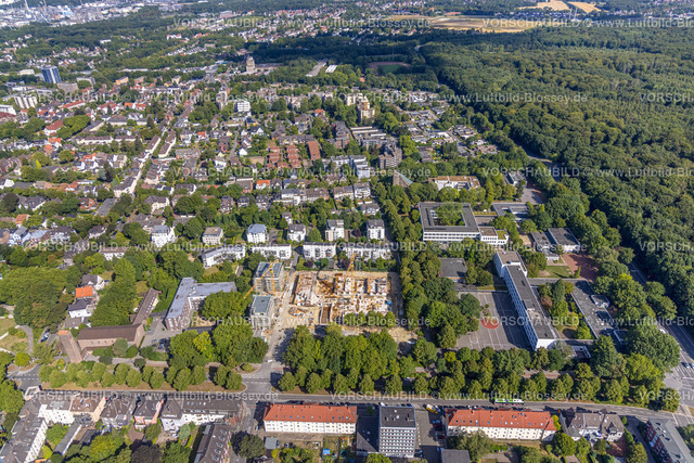 Gelsenkirchen220801830Buer | Luftbild, Wohnen Am Goldberg, Baustelle und Neubau an der Goldbergstraße, Max-Planck-Gymnasium und Annette-von-Droste-Hülshoff-Gymnasium, Buer, Gelsenkirchen, Ruhrgebiet, Nordrhein-Westfalen, Deutschland
