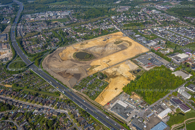 Recklinghausen220500867 | Luftbild der ehemaligen Trabrennbahn Recklinghausen, an der Autobahn A2, mit nördlicher Tangente der Blitzkuhlenstraße,  König-Ludwig, Recklinghausen, Ruhrgebiet, Nordrhein-Westfalen, Deutschland