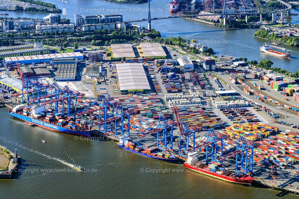 Hamburg_Tollerort_ELS_6026250925 | HAMBURG 25.09.2025 Containerterminal im Containerhafen des Überseehafen Container Terminal Tollerort in Hamburg. // Container Terminal in the port of the international port Container Terminal Tollerort in Hamburg. Foto: Martin Elsen