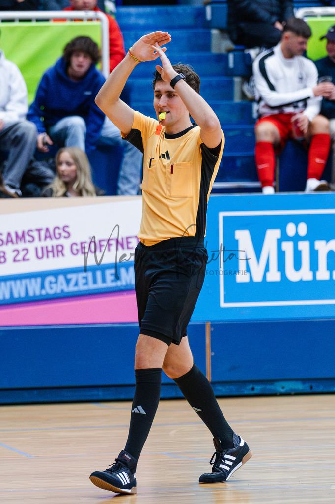 47. Stadtmeisterschaften im Hallenfußball 2025, Zwischenrunde, Zwischenrunde | Stadtmeisterschaften im Hallenfußball 2025, Zwischenrunde, Sporthalle Berg Fidel in Münster. Foto: sportfotografie.ms | Markus Paletta - Realisiert mit Pictrs.com