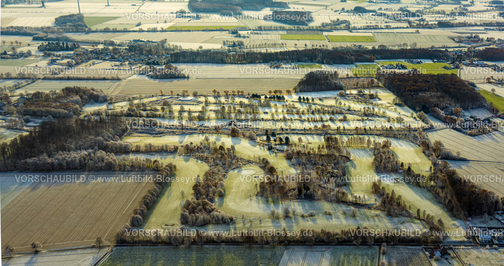 Hamm221201022GolfplatzDrechen | Luftbild, Winterlicher Golfplatz Gut Drechen, Rhynern, Hamm, Ruhrgebiet, Nordrhein-Westfalen, Deutschland