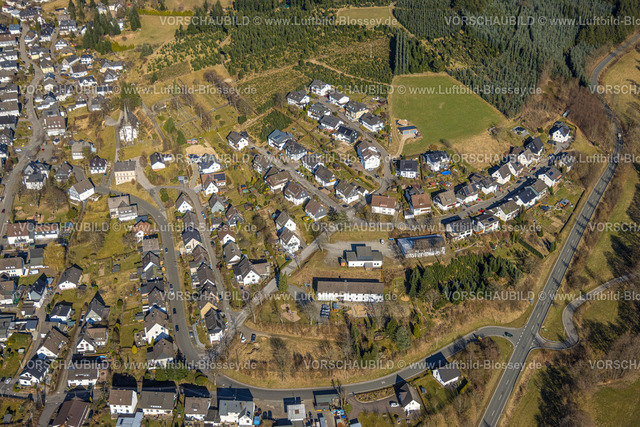 Kirchhundem250308811Oberhundem | Luftbild, Wohngebiet Ortsansicht Oberhundem, Kirchhundem, Sauerland, Nordrhein-Westfalen, Deutschland