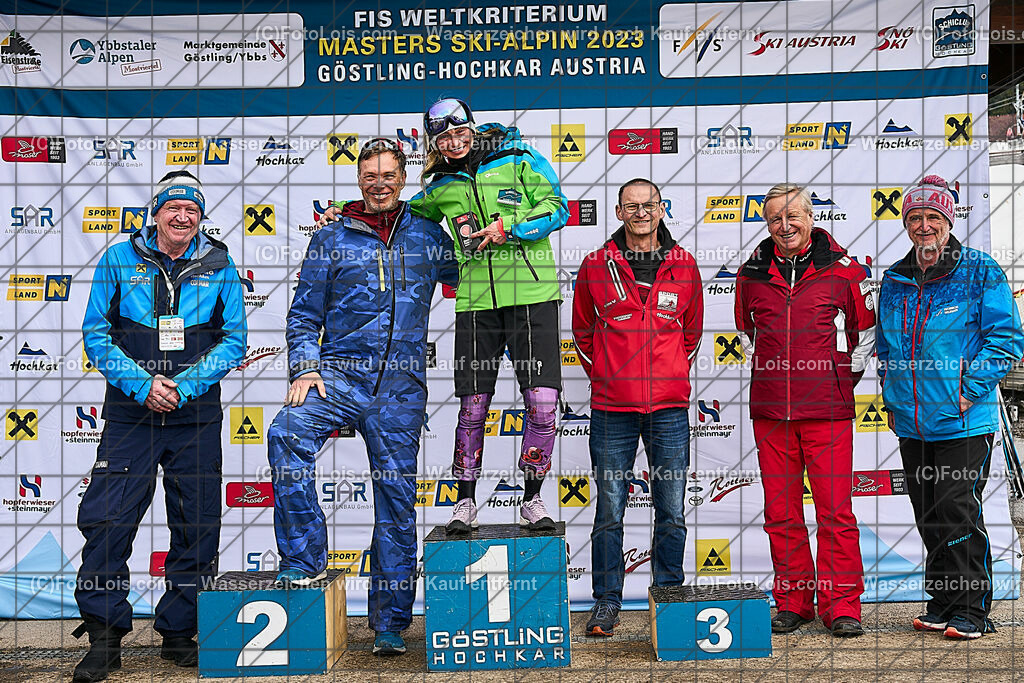 ALP1391_FMC-GS_Kat-C_Siegerehrung | (C)FotoLois.com, Alois Spandl, FIS Masters Cup Ski Alpin 2023 Hochkar, GiantSlalom-Kategorie A-B-C, Fr 24. März 2023.