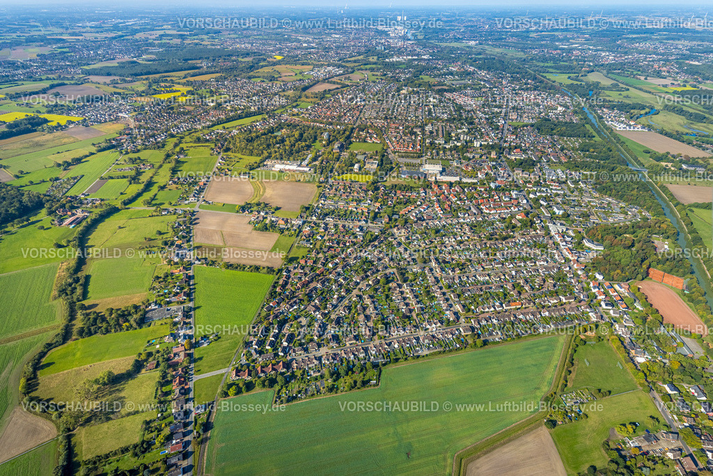 Hamm250900979 | Luftbild, Wohngebiet Ortsansicht Ortsteil Werries, Fernsicht, Uentrop, Hamm, Ruhrgebiet, Nordrhein-Westfalen, Deutschland