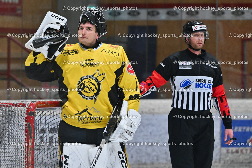 EC Spittal Hornets vs. USC Piraten Velden 7.2.2024 | #1 Zauchner Rene, OREL Stephan Referee