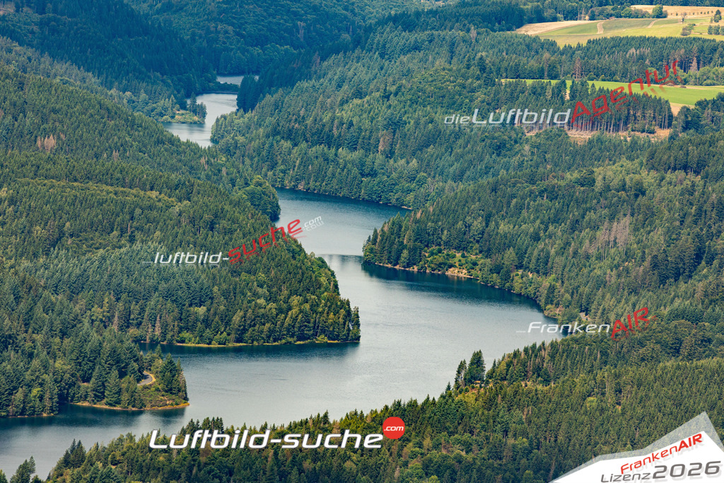 Aktuelles Luftbild von Ködeltalsperre Nordhalben Kauf mit Lizenz / Bildrechten möglich- Die Luftaufnahme wurde 2021 mittels UL-Flugzeug erstellt ( keine Drohne ) - hochauflösende Kamera-Systeme von  Canon -Beste Qualität - Für grossformatige Ausdrucke geeignet. Die Geschenkidee !