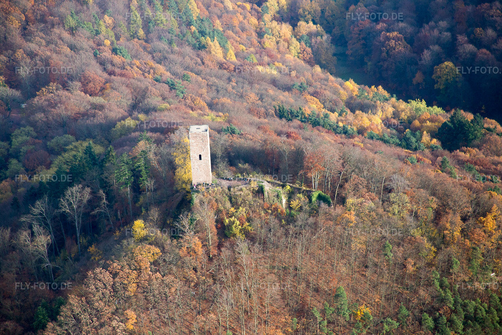 Luftbild: Burgruine Scharfenberg, genannt 