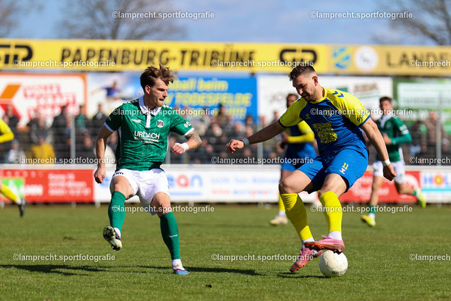 Fußball I Herren I Saison 2025-2026 I SHFV-Lotto-Pokal I Halbfinale I SV Todesfelde - VfB Lübeck 066 | v.l. Luca Menke (5, VfB Lübeck), Morten Liebert (11, SV Todesfelde) - Realisiert mit Pictrs.com