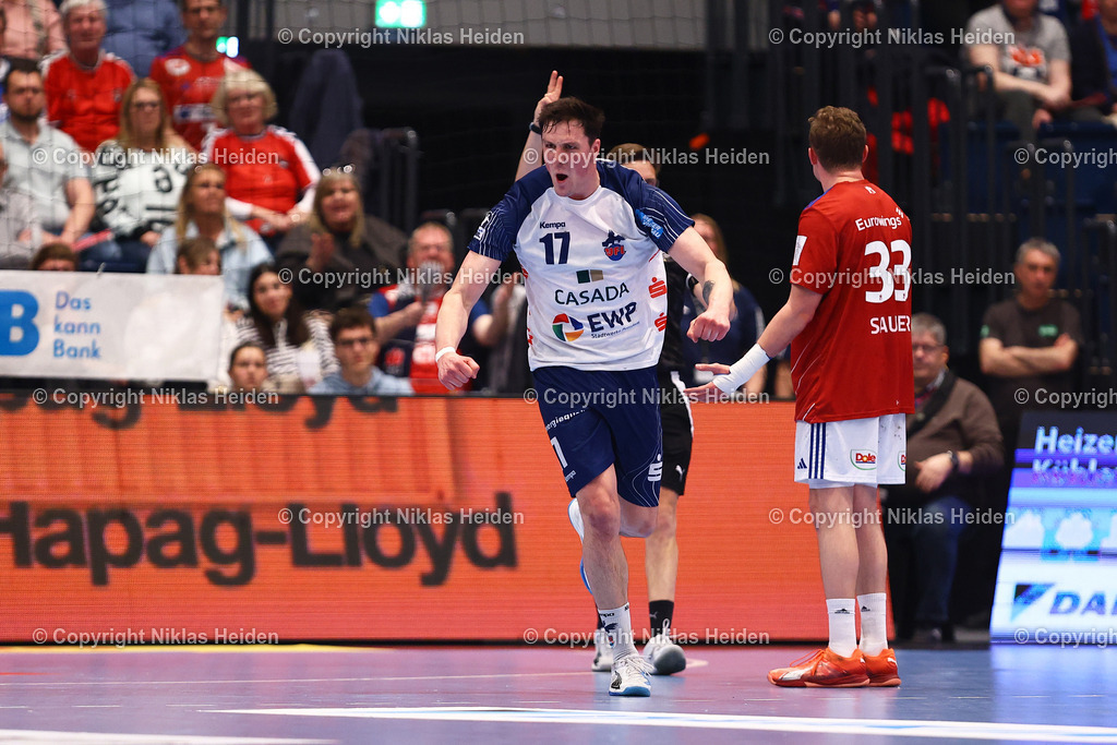 NH_HandballSportVereinHamburg_1VfLPotsdam_HandballBundesliga_03042025 | #17 Jannek Klein (1. VfL Potsdam)Handball I Herren I Bundesliga (Daikin HBL) I Saison 2024-2025 I 25. Spieltag I HSV Hamburg - 1. VfL Potsdam I 03.04.2025 I Sporthalle Hamburg