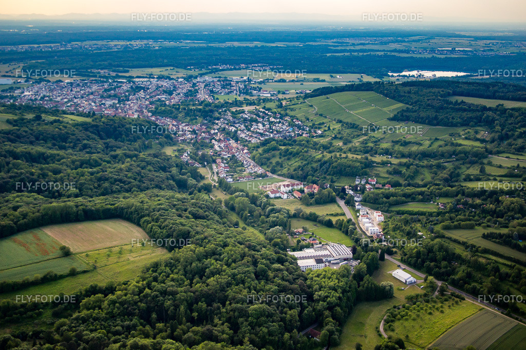 Ortsansicht von Südosten | Luftbild: Ortsansicht von Südosten in Weingarten im Bundesland Baden-Württemberg in Deutschland. Foto: IMG_089305.jpg vom 10.06.2016 durch Werner Riehm/FLY-FOTO.de - Realisiert mit Pictrs.com
