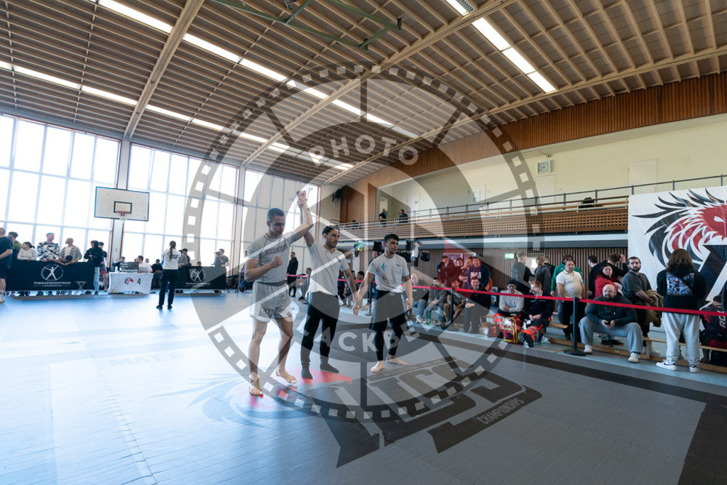 20250329PBB3696 | Fighters compete during the International Luta Livre (ILLCS) Germany IX Spring 2025 Competition spring on March 29, 2025 in Hannover, Germany.© Chiara Dazi