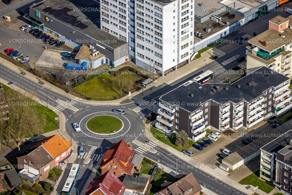 Hamm230215244 | Luftbild, Neuer Kreisverkehr Rautenstrauchstraße und Friedrich-Ebert-Straße, Bockum-Hövel, Hamm, Ruhrgebiet, Nordrhein-Westfalen, Deutschland