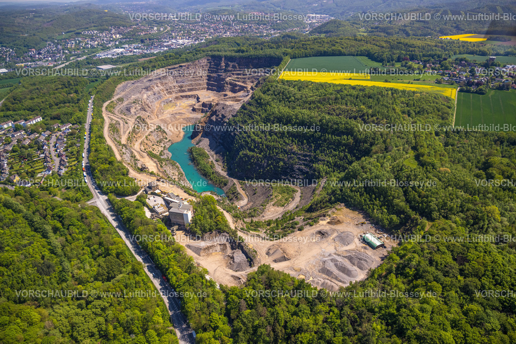 Hagen230501902 | Luftbild, Steinbruch Donnerkuhle Hagen Halden, Lennetal, Hagen, Sauerland, Nordrhein-Westfalen, Deutschland