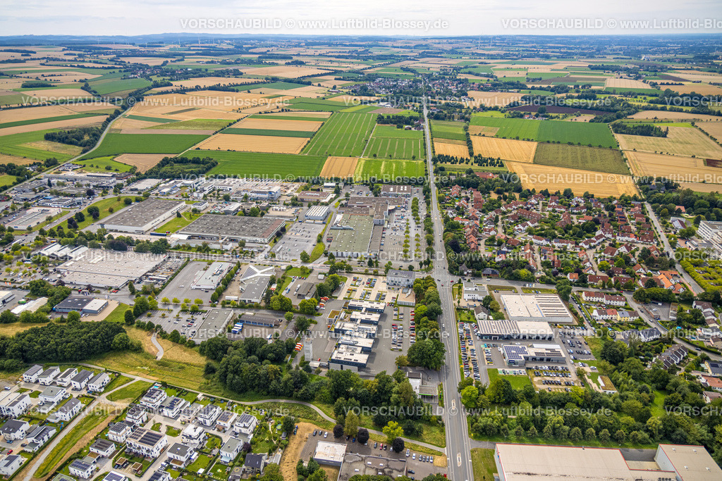 Soest240712476 | Luftbild, Gewerbegebiet an der Werler Landstraße, Baustelle am Schoitweg und Klaggesgraben, Fernsicht, Soest, Soester Börde, Nordrhein-Westfalen, Deutschland