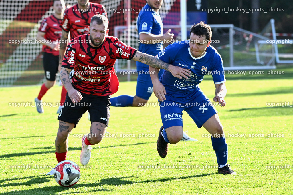 ATUS Ferlach vs. Union Matrei  | #5 Daniel Jobst ATUS Ferlach, #6 Jonas Wibmer Union Matrei, ATUS Ferlach vs. Union Matrei, ATUS Ferlach vs. Union Matrei  am 11.04.2026 in Rothenthurn (Sportplatz Rothenthurn), Austria, (Photo by Bernd Stefan)