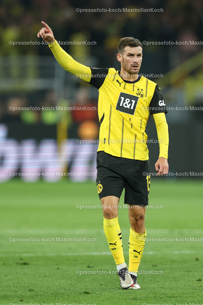 BVB13092402166 | 13.09.2024, 1. Fußball Bundesliga, Borussia Dortmund - 1. FC Heidenheim 1846, Signal Iduna Park, Saison 2024 2025: Pascal Groß (BVB #13) gestikulierendDFB regulations prohibit any use of photographs as image sequences and or quasi-video.