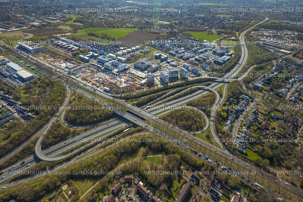 Dortmund220400235 | Luftbild, Baustelle mit Neubau an der Stadtkrone-Ost, Straßenkreuz Bundesstraße B236 und Bundesstraße B1, Schüren, Dortmund, Ruhrgebiet, Nordrhein-Westfalen, Deutschland